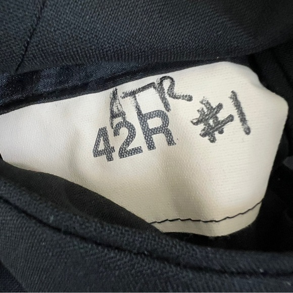 DEMETRIOS UOMO 100% Wool Mens Tuxedo Jacket Blazer Velvet Lapel Black Size 42R - Picture 6 of 12